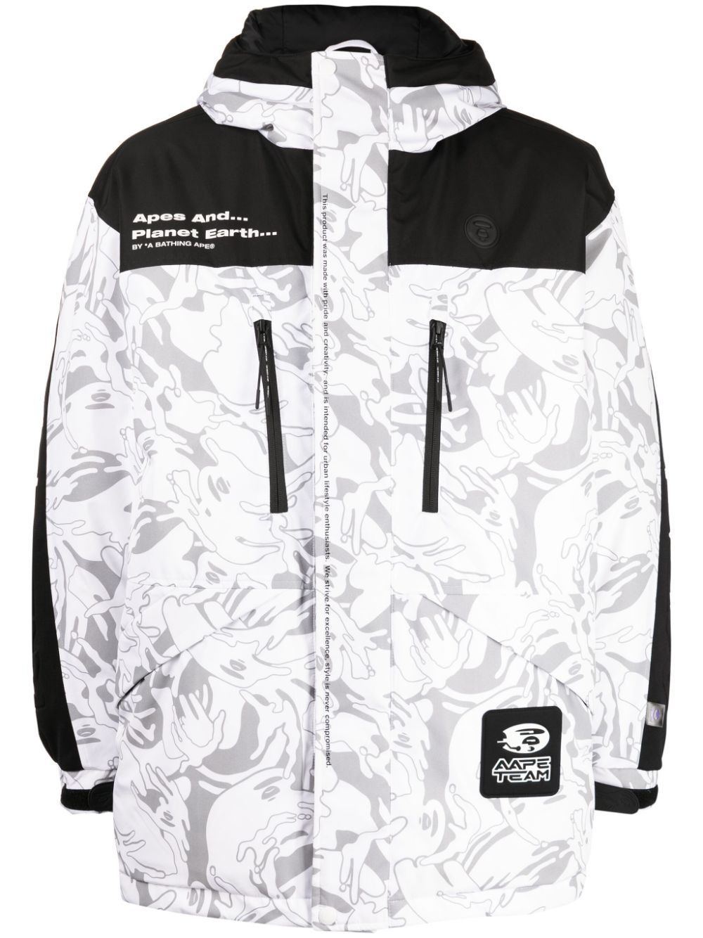 AAPE BY *A BATHING APE® graphic-print hooded jacket - Multicolour von AAPE BY *A BATHING APE®