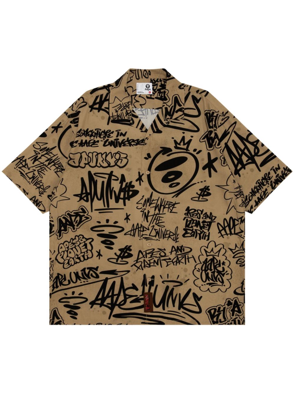 AAPE BY *A BATHING APE® graphic-print short-sleeve shirt - Black von AAPE BY *A BATHING APE®