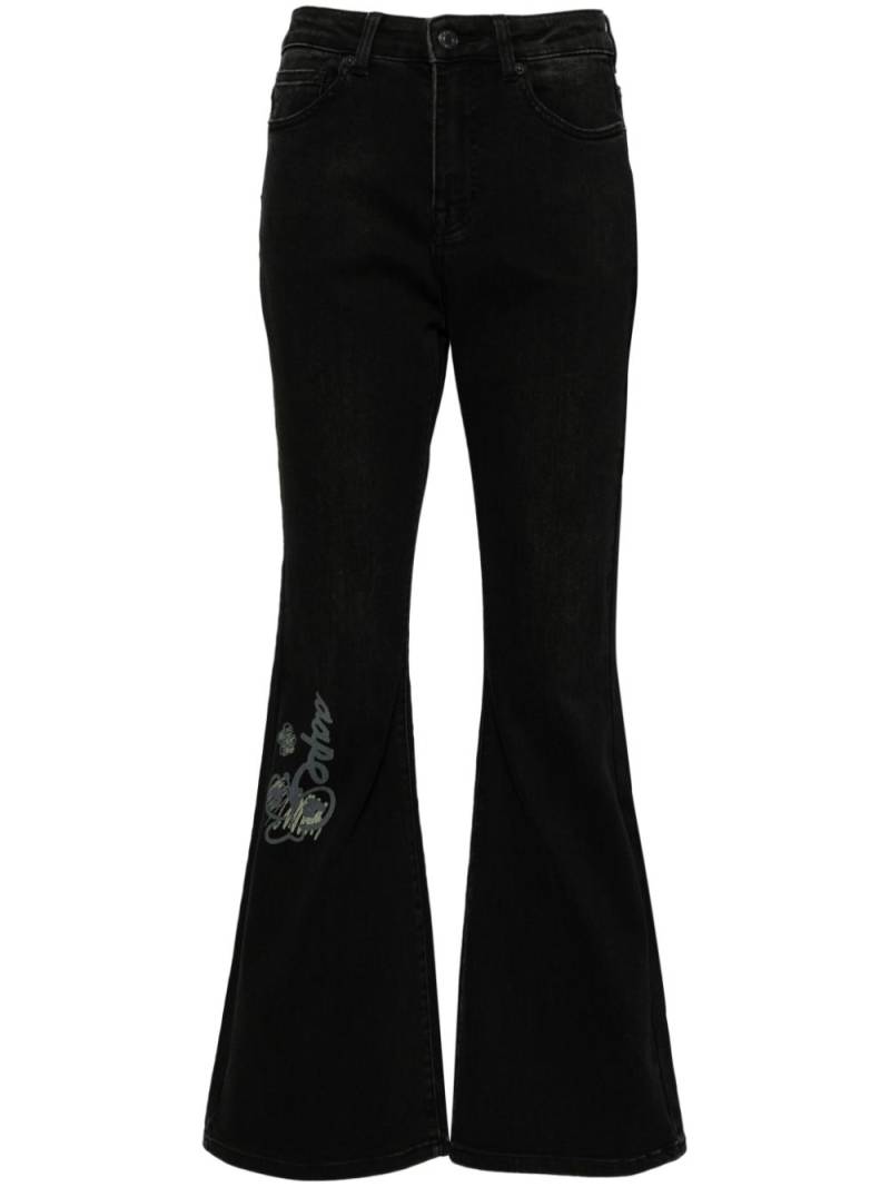 AAPE BY *A BATHING APE® high-waisted flared jeans - Black von AAPE BY *A BATHING APE®