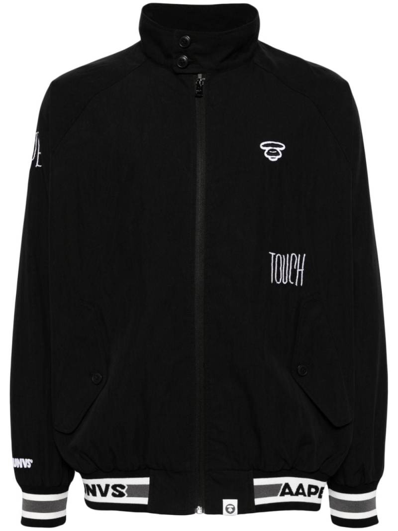 AAPE BY *A BATHING APE® logo-appliqué bomber jacket - Black von AAPE BY *A BATHING APE®