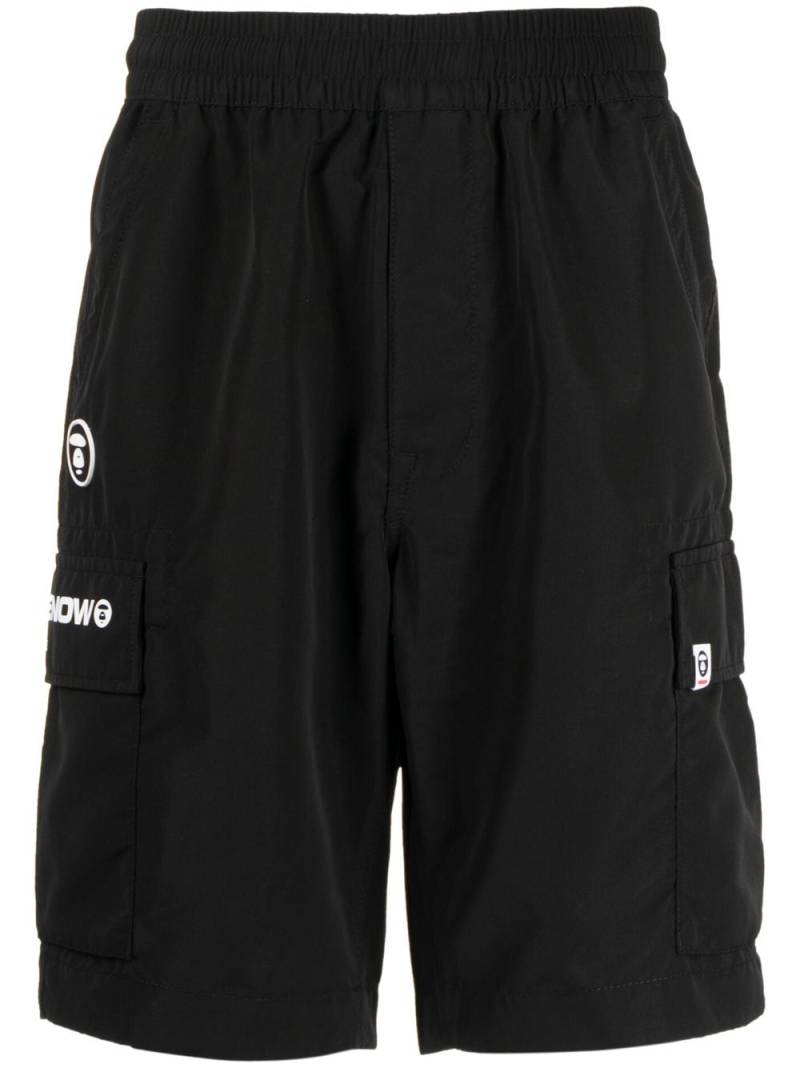 AAPE BY *A BATHING APE® logo-appliqué cargo shorts - Black von AAPE BY *A BATHING APE®