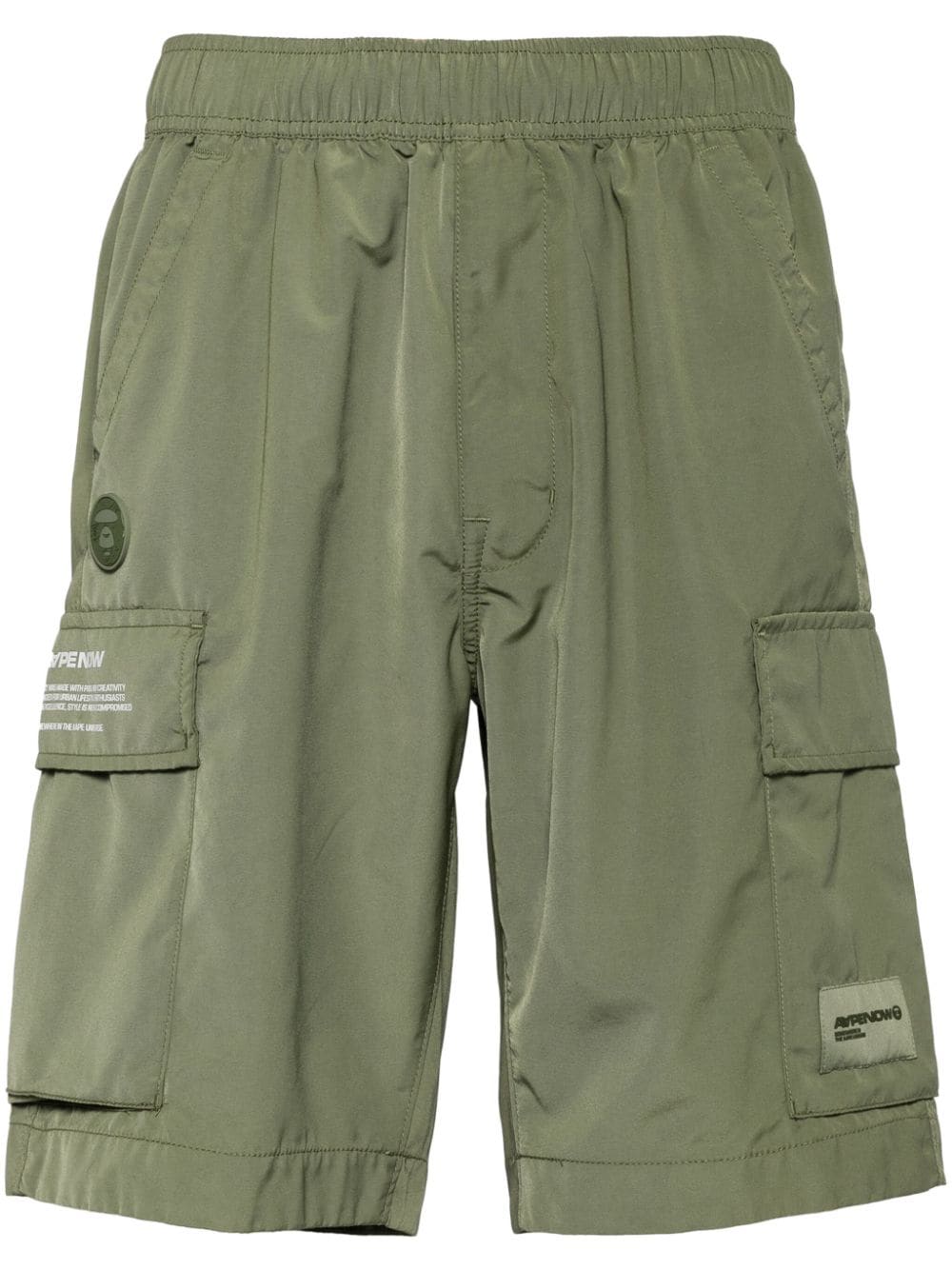 AAPE BY *A BATHING APE® logo-appliqué cargo shorts - Green von AAPE BY *A BATHING APE®