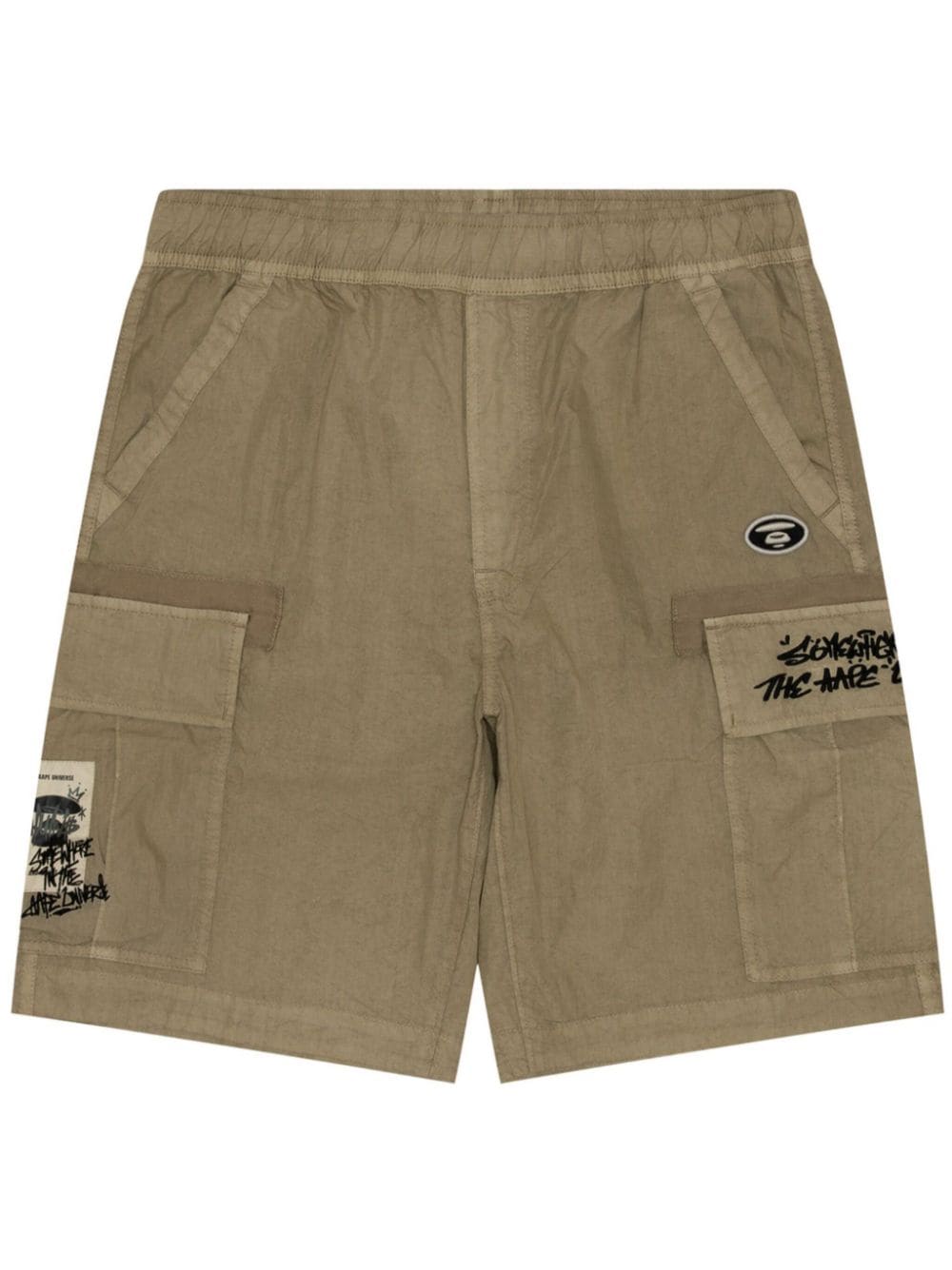 AAPE BY *A BATHING APE® logo-appliqué cargo shorts - Neutrals von AAPE BY *A BATHING APE®