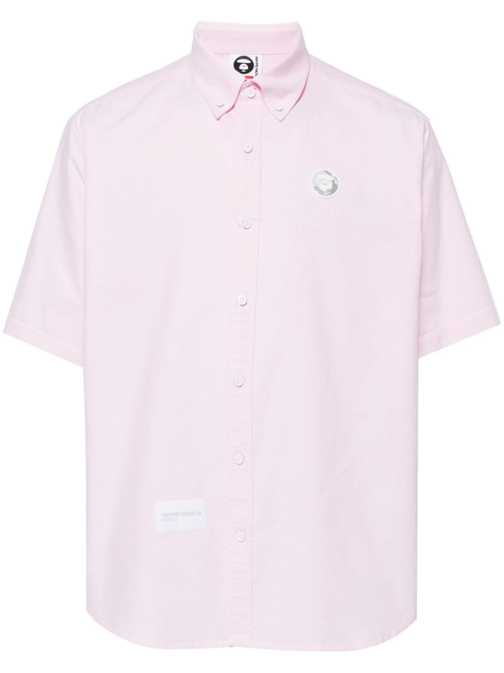 AAPE BY *A BATHING APE® logo-appliqué cotton shirt - Pink von AAPE BY *A BATHING APE®