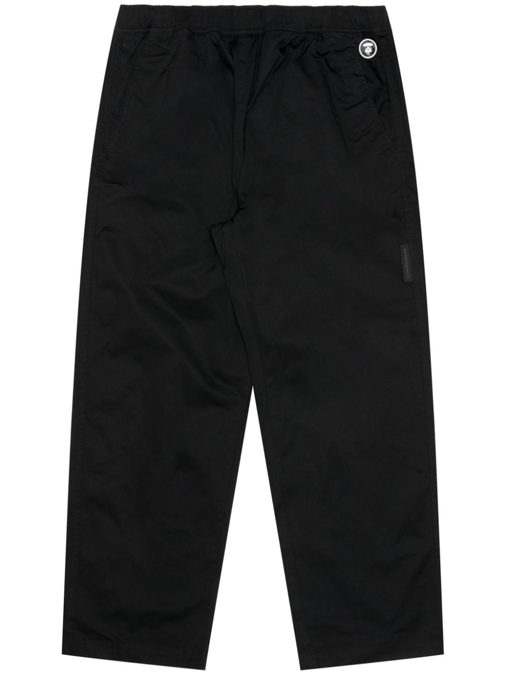 AAPE BY *A BATHING APE® logo-appliqué cotton trousers - Black von AAPE BY *A BATHING APE®