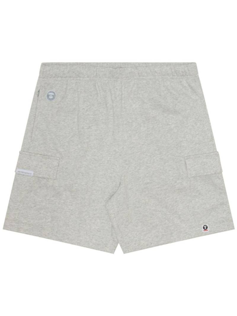 AAPE BY *A BATHING APE® logo-appliquéd track shorts - Grey von AAPE BY *A BATHING APE®