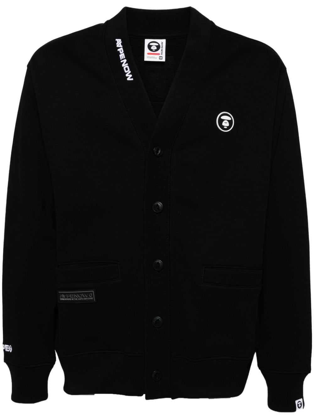 AAPE BY *A BATHING APE® logo cardigan - Black von AAPE BY *A BATHING APE®