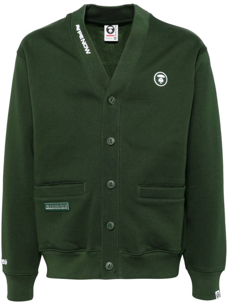 AAPE BY *A BATHING APE® logo cardigan - Green von AAPE BY *A BATHING APE®