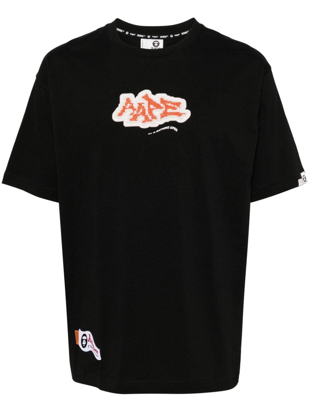 AAPE BY *A BATHING APE® logo-embellished cotton T-shirt - Black von AAPE BY *A BATHING APE®