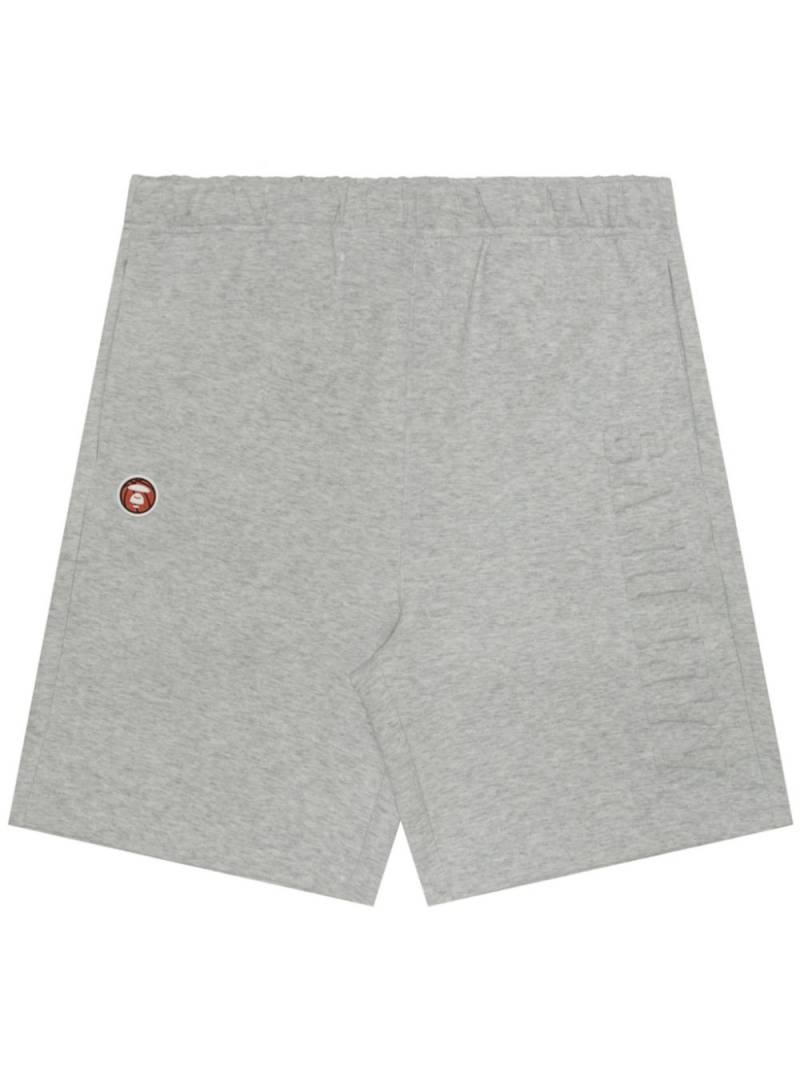 AAPE BY *A BATHING APE® logo-embossed mélange-effect track shorts - Grey von AAPE BY *A BATHING APE®