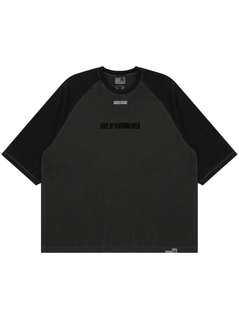 AAPE BY *A BATHING APE® logo-embroidered cotton T-shirt - Black von AAPE BY *A BATHING APE®