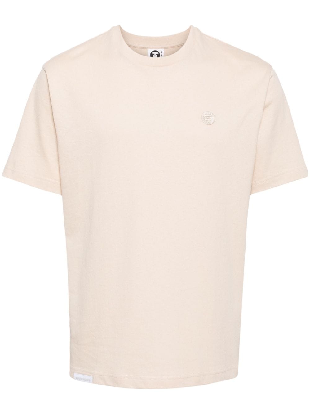 AAPE BY *A BATHING APE® logo-embroidered cotton T-shirt - Neutrals von AAPE BY *A BATHING APE®