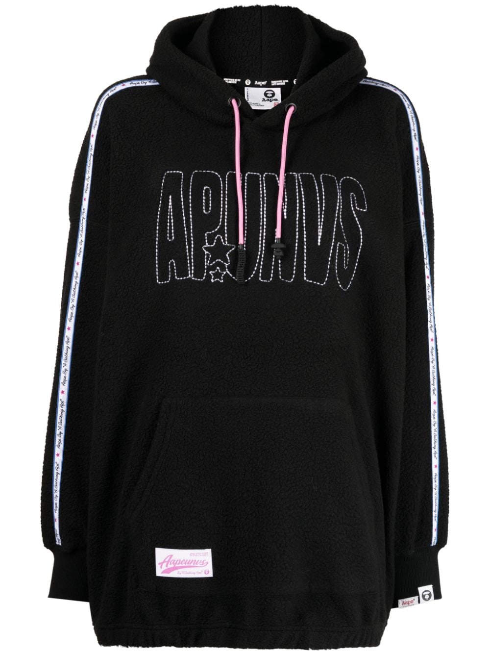 AAPE BY *A BATHING APE® logo-embroidered drawstring hoodie - Black von AAPE BY *A BATHING APE®