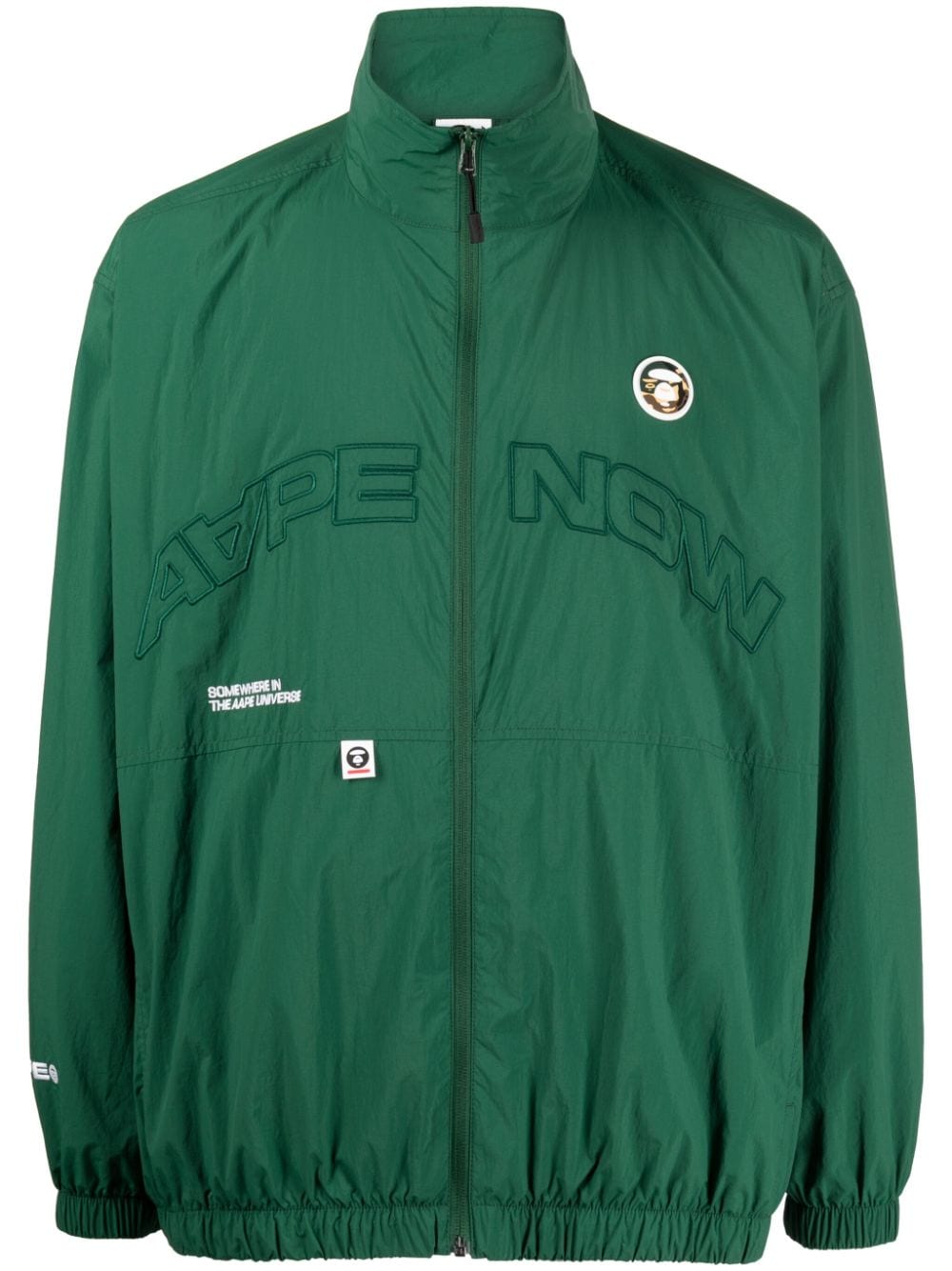 AAPE BY *A BATHING APE® logo-embroidered high-neck jacket - Green von AAPE BY *A BATHING APE®