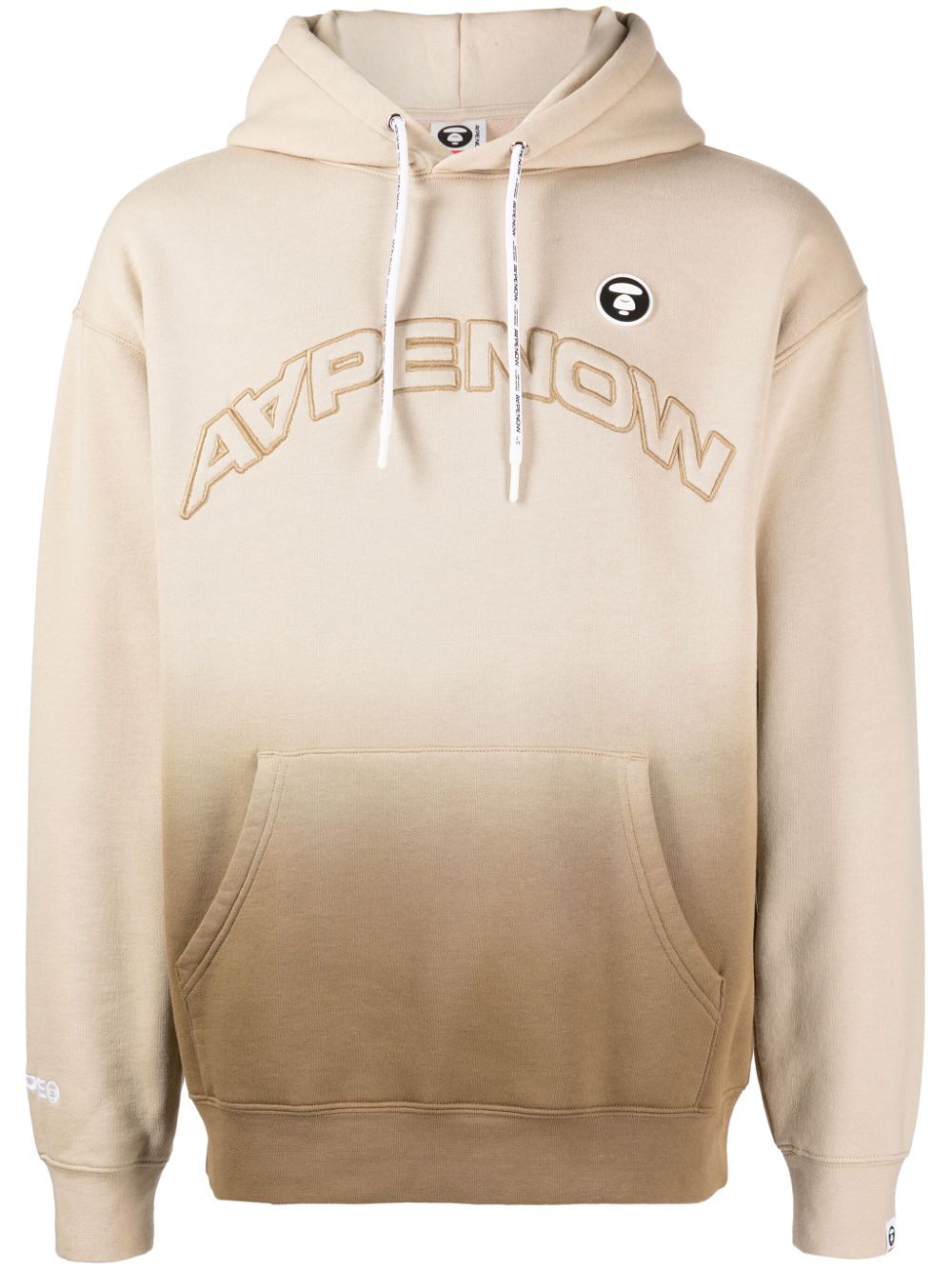 AAPE BY *A BATHING APE® logo-embroidered ombré hoodie - Neutrals von AAPE BY *A BATHING APE®