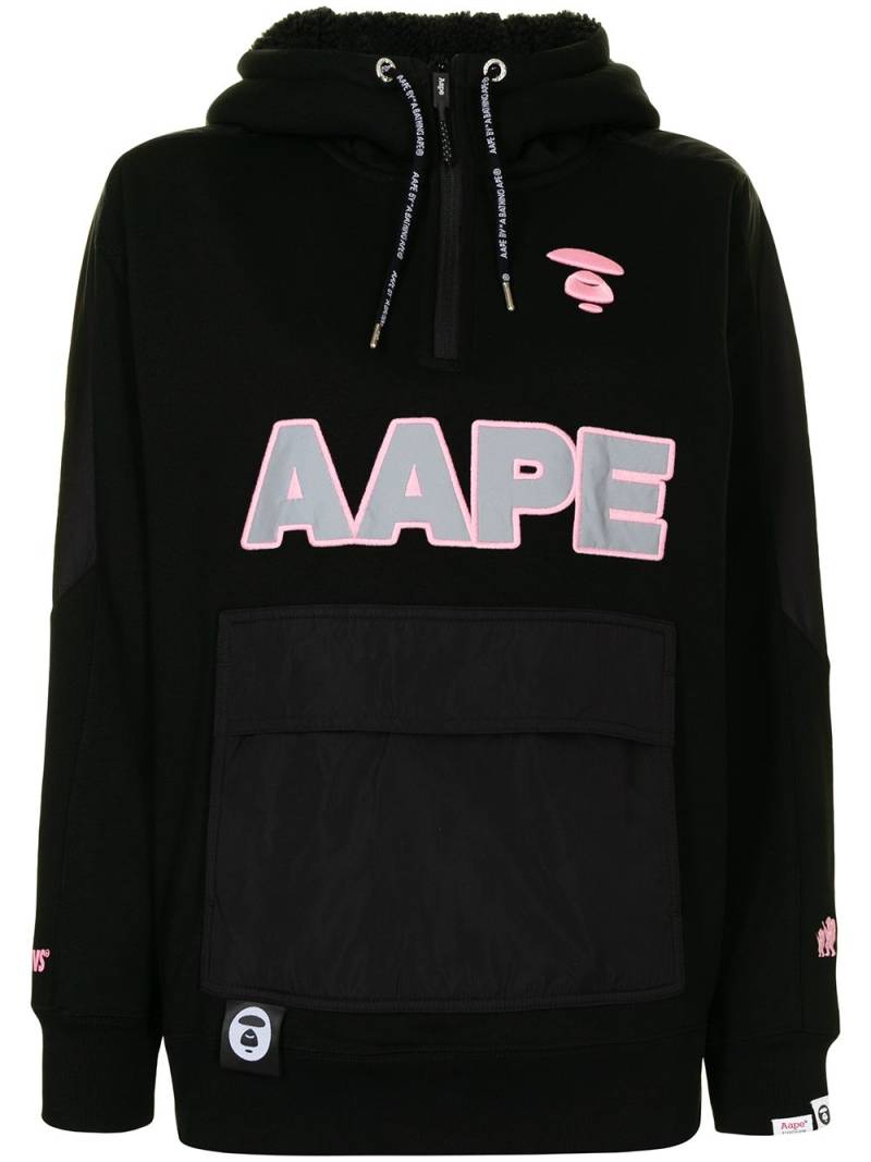 AAPE BY *A BATHING APE® logo-embroidered zip-up hoodie - Black von AAPE BY *A BATHING APE®