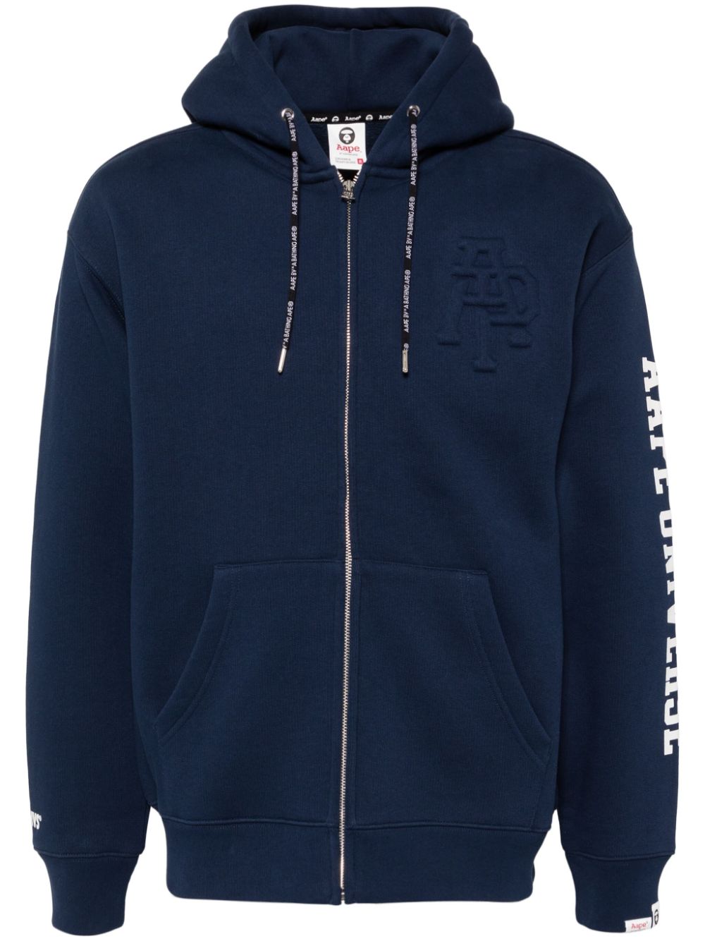 AAPE BY *A BATHING APE® logo hooded jacket - Blue von AAPE BY *A BATHING APE®