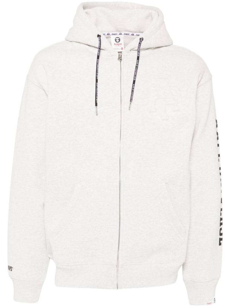 AAPE BY *A BATHING APE® logo hooded jacket - Grey von AAPE BY *A BATHING APE®