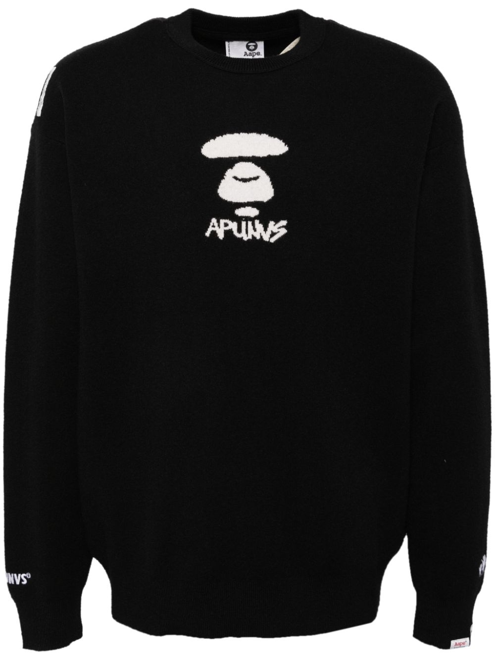 AAPE BY *A BATHING APE® logo-jacquard jumper - Black von AAPE BY *A BATHING APE®