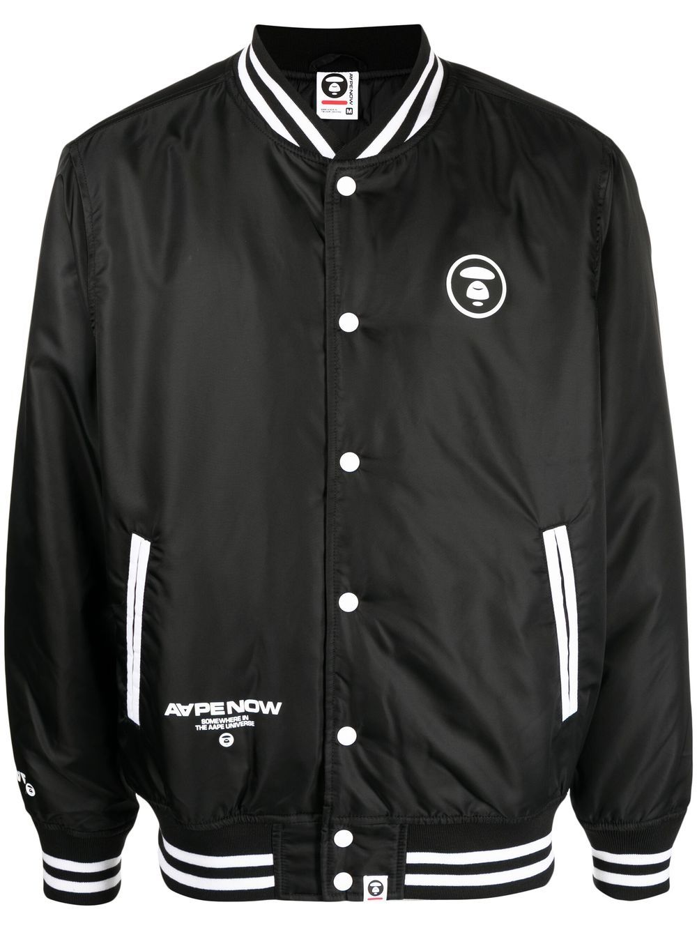 AAPE BY *A BATHING APE® logo-patch bomber jacket - Brown von AAPE BY *A BATHING APE®