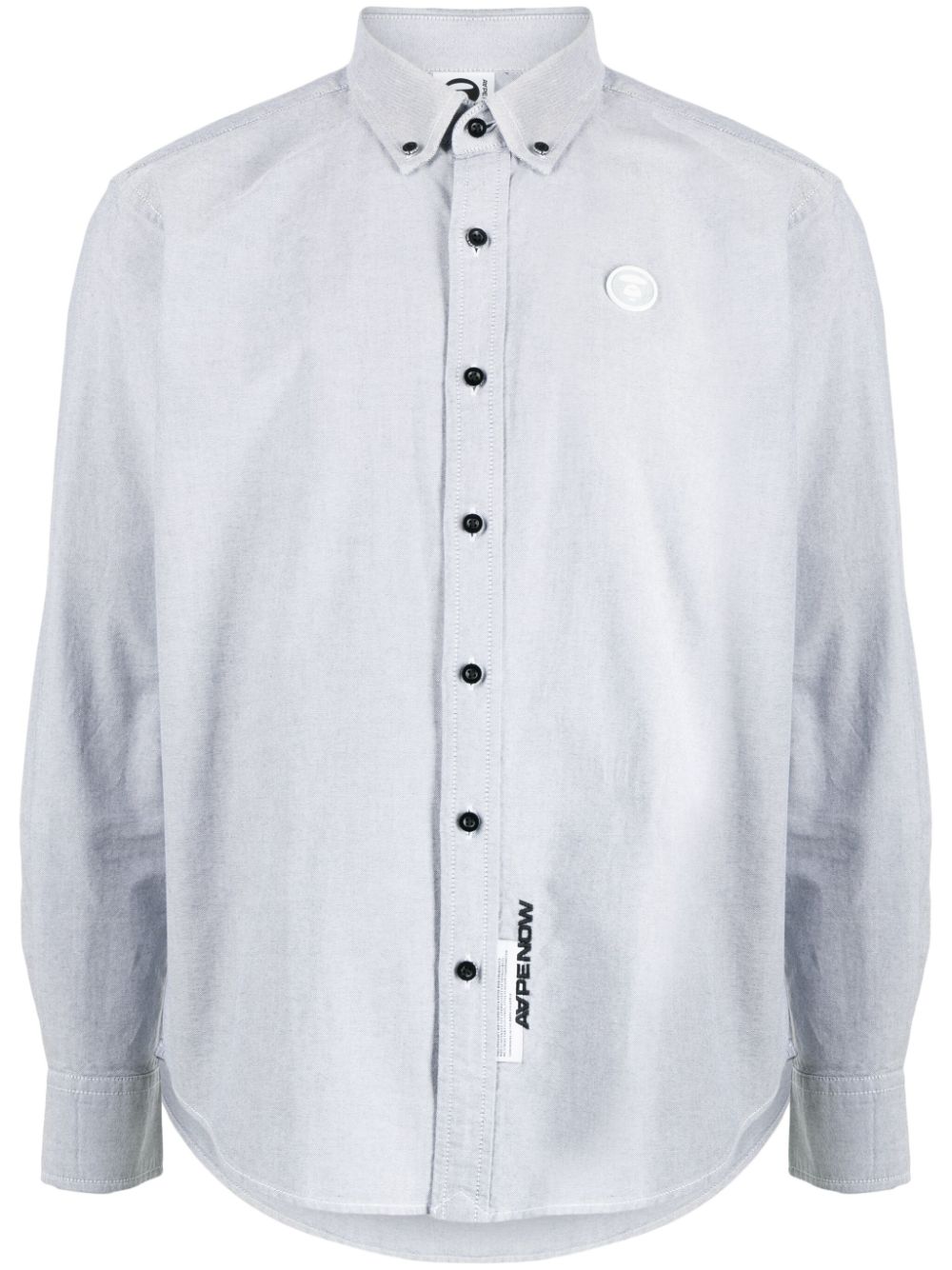 AAPE BY *A BATHING APE® logo-patch cotton shirt - Grey von AAPE BY *A BATHING APE®