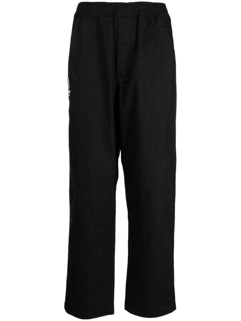 AAPE BY *A BATHING APE® logo-appliqué straight-leg trousers - Black von AAPE BY *A BATHING APE®