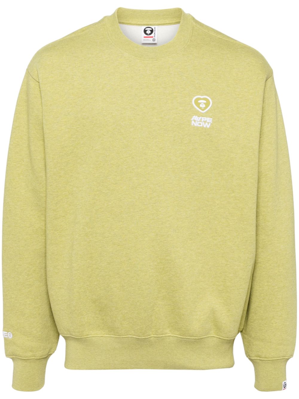 AAPE BY *A BATHING APE® logo-patch crew-neck sweatshirt - Green von AAPE BY *A BATHING APE®