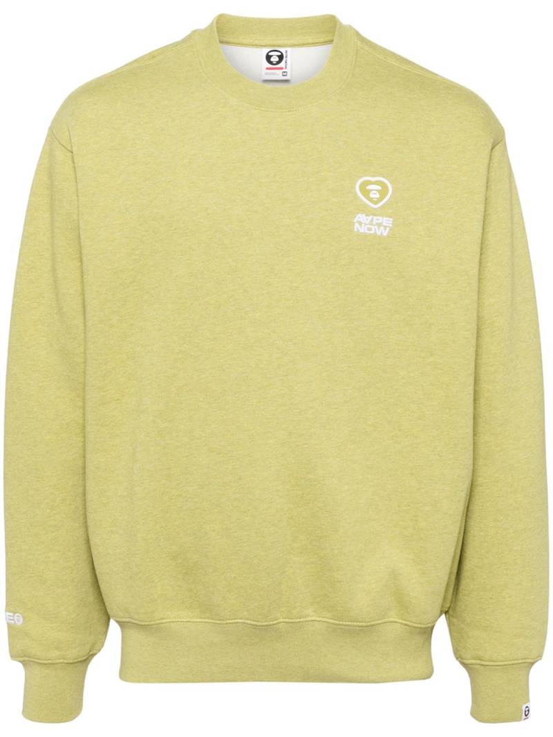 AAPE BY *A BATHING APE® logo-patch crew-neck sweatshirt - Green von AAPE BY *A BATHING APE®