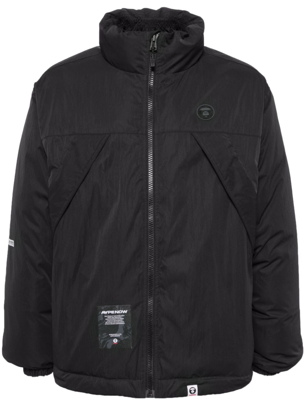 AAPE BY *A BATHING APE® logo patch down jacket - Black von AAPE BY *A BATHING APE®