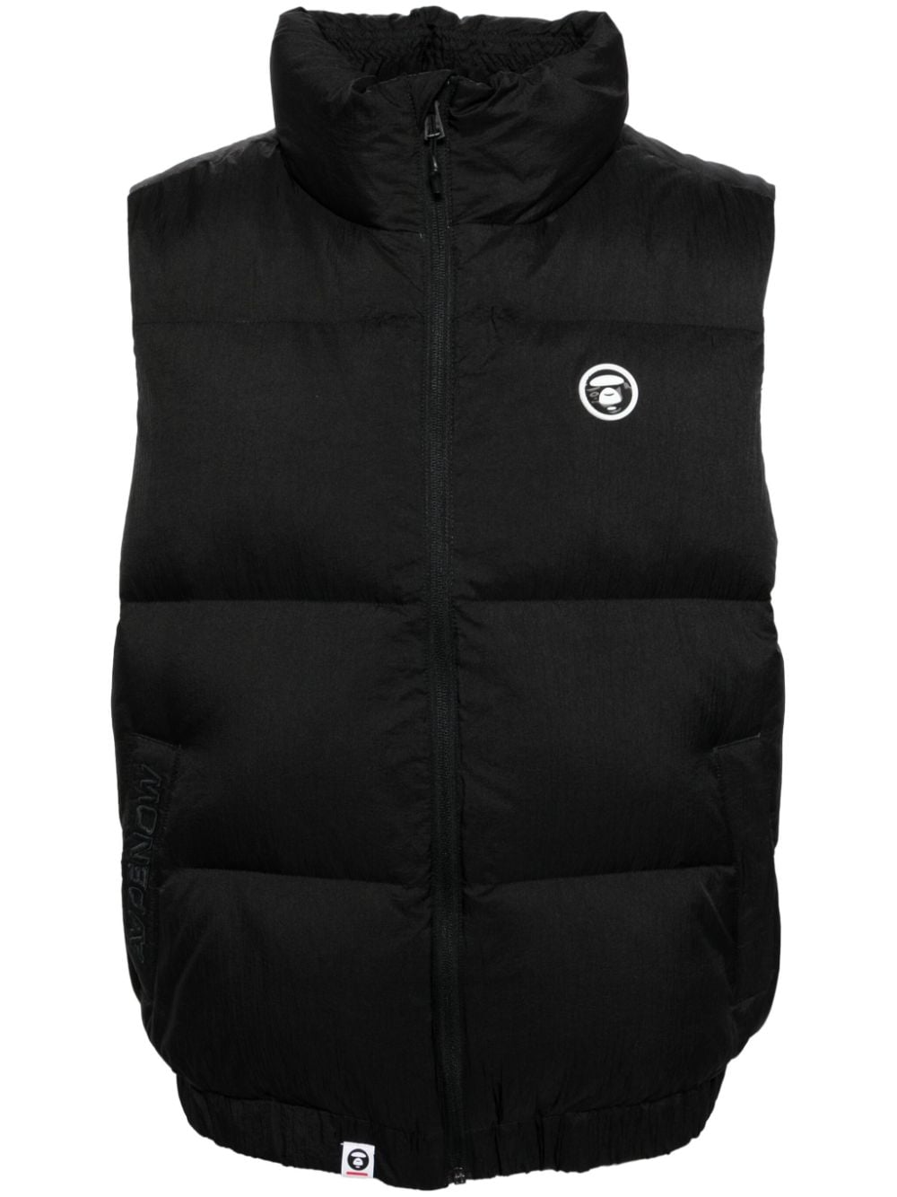 AAPE BY *A BATHING APE® logo-patch down vest - Black von AAPE BY *A BATHING APE®