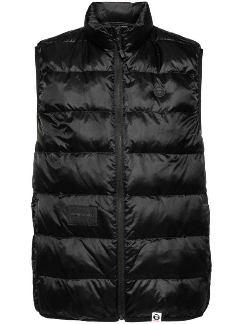 AAPE BY *A BATHING APE® logo-patch padded gilet - Black von AAPE BY *A BATHING APE®