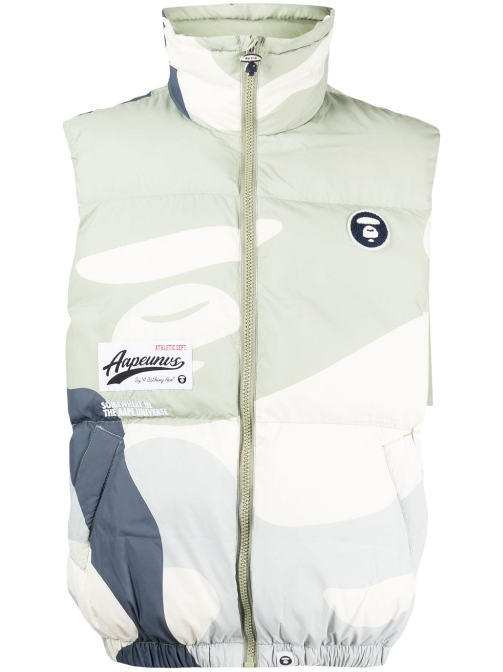 AAPE BY *A BATHING APE® logo-patch padded gilet - Multicolour von AAPE BY *A BATHING APE®