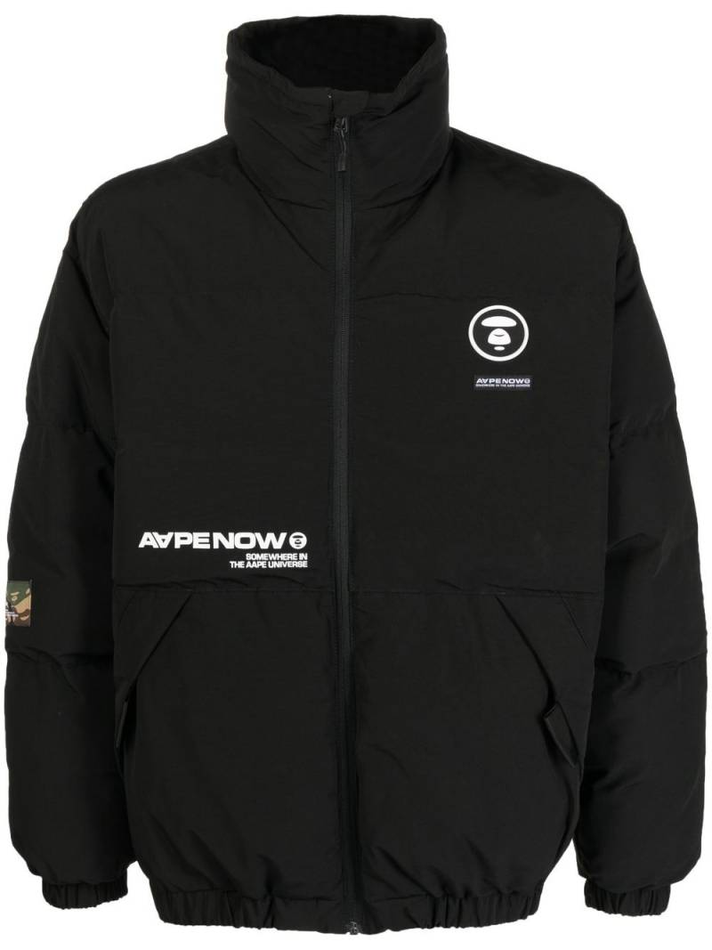 AAPE BY *A BATHING APE® logo-patch padded jacket - Black von AAPE BY *A BATHING APE®