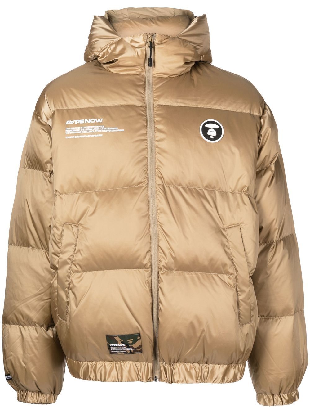 AAPE BY *A BATHING APE® logo-patch padded jacket - Brown von AAPE BY *A BATHING APE®