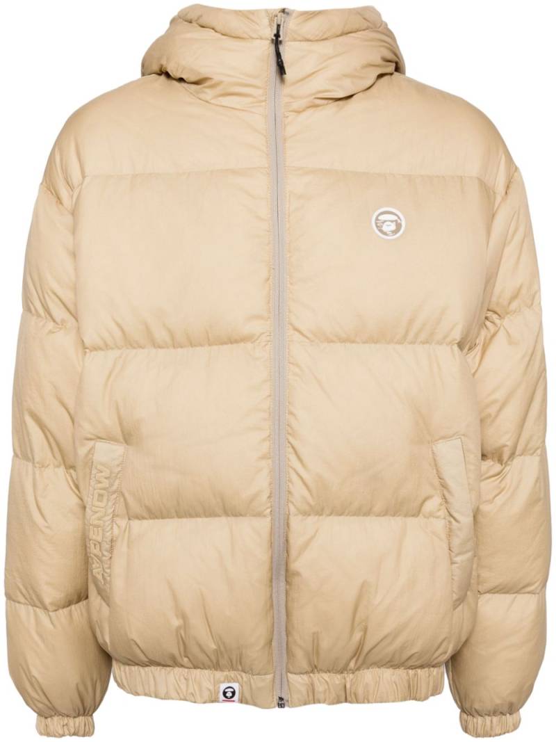 AAPE BY *A BATHING APE® logo-appliqué padded jacket - Neutrals von AAPE BY *A BATHING APE®