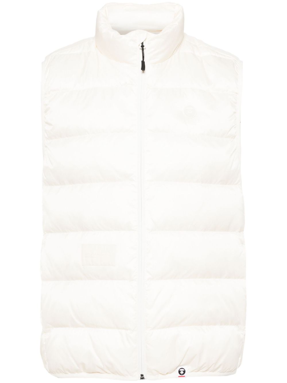 AAPE BY *A BATHING APE® logo-patch padded gilet - White von AAPE BY *A BATHING APE®