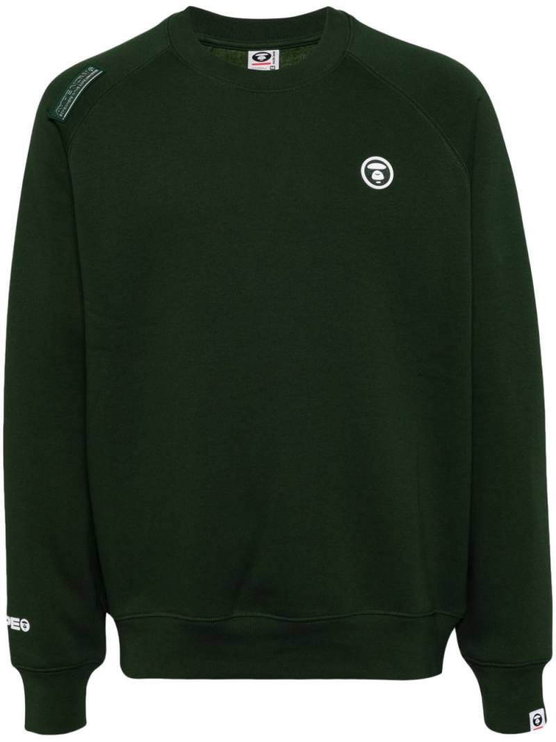 AAPE BY *A BATHING APE® logo patch sweatshirt - Green von AAPE BY *A BATHING APE®