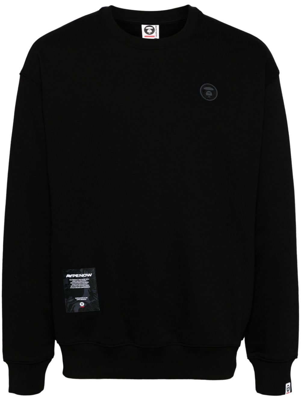 AAPE BY *A BATHING APE® logo patch sweatshirts - Black von AAPE BY *A BATHING APE®