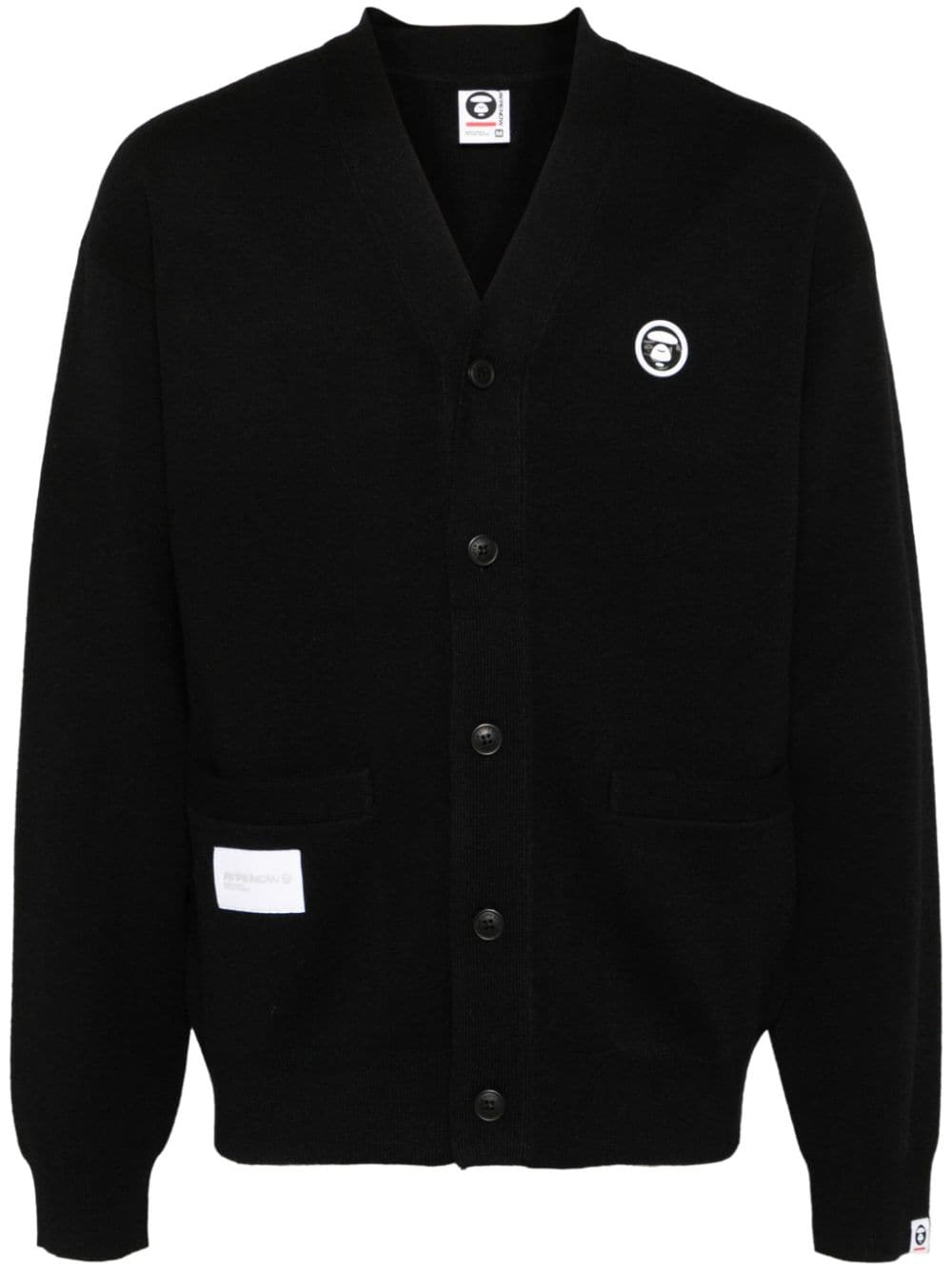 AAPE BY *A BATHING APE® logo patched cardigan - Black von AAPE BY *A BATHING APE®