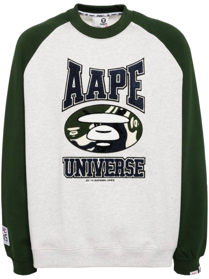 AAPE BY *A BATHING APE® logo patched sweatshirt - Green von AAPE BY *A BATHING APE®