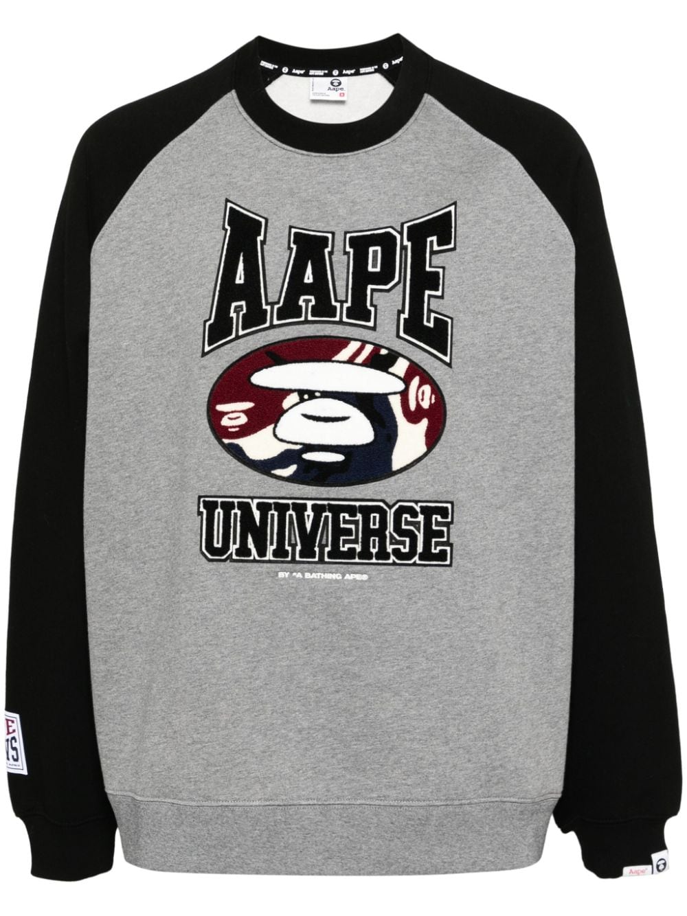 AAPE BY *A BATHING APE® logo patched sweatshirt - Grey von AAPE BY *A BATHING APE®