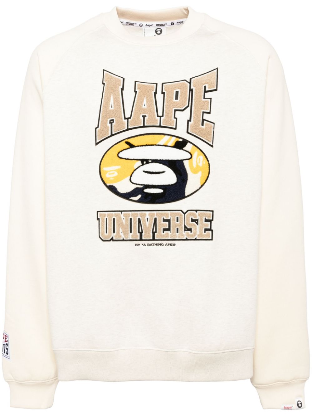 AAPE BY *A BATHING APE® logo patched sweatshirt - Neutrals von AAPE BY *A BATHING APE®