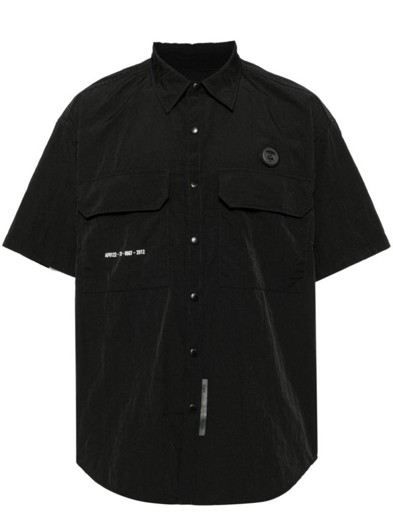 AAPE BY *A BATHING APE® logo-plaque short-sleeves shirt - Black von AAPE BY *A BATHING APE®