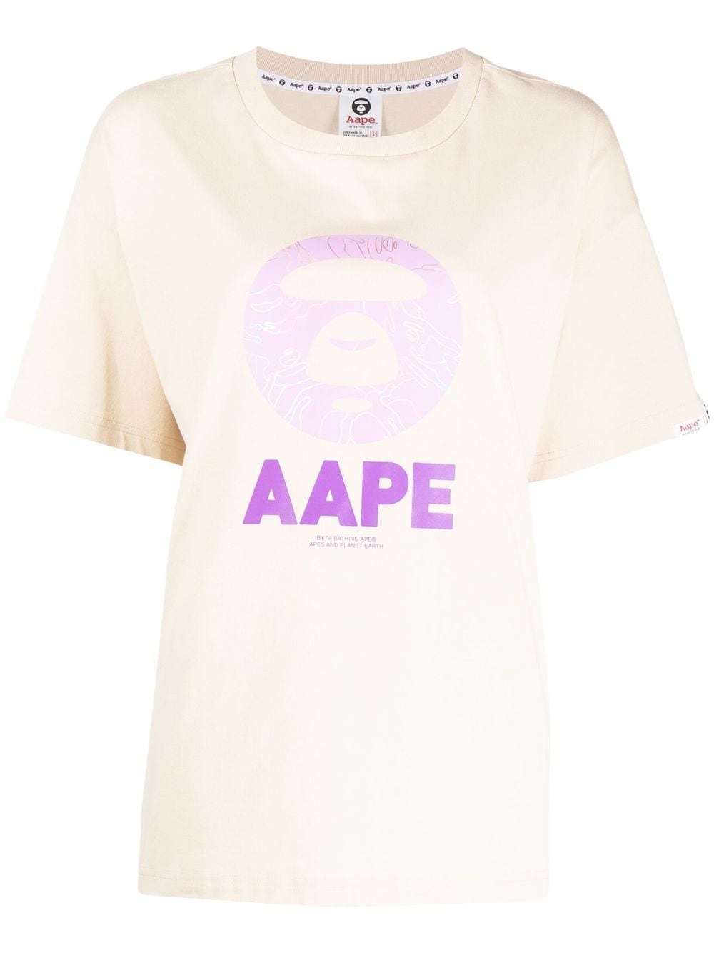 AAPE BY *A BATHING APE® logo print T-shirt - Brown von AAPE BY *A BATHING APE®