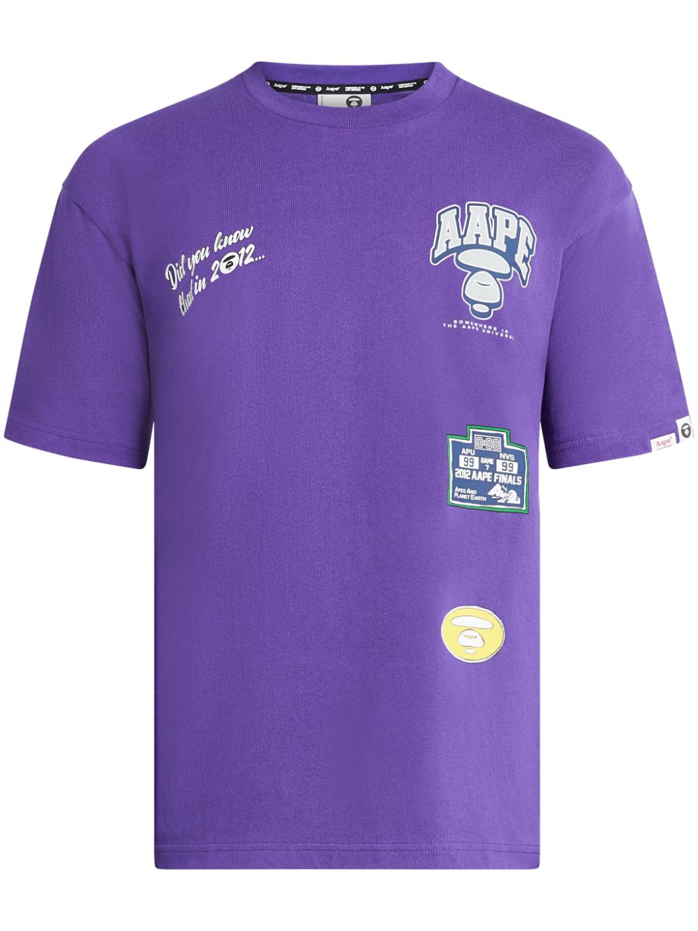 AAPE BY *A BATHING APE® logo-print T-shirt - Purple von AAPE BY *A BATHING APE®