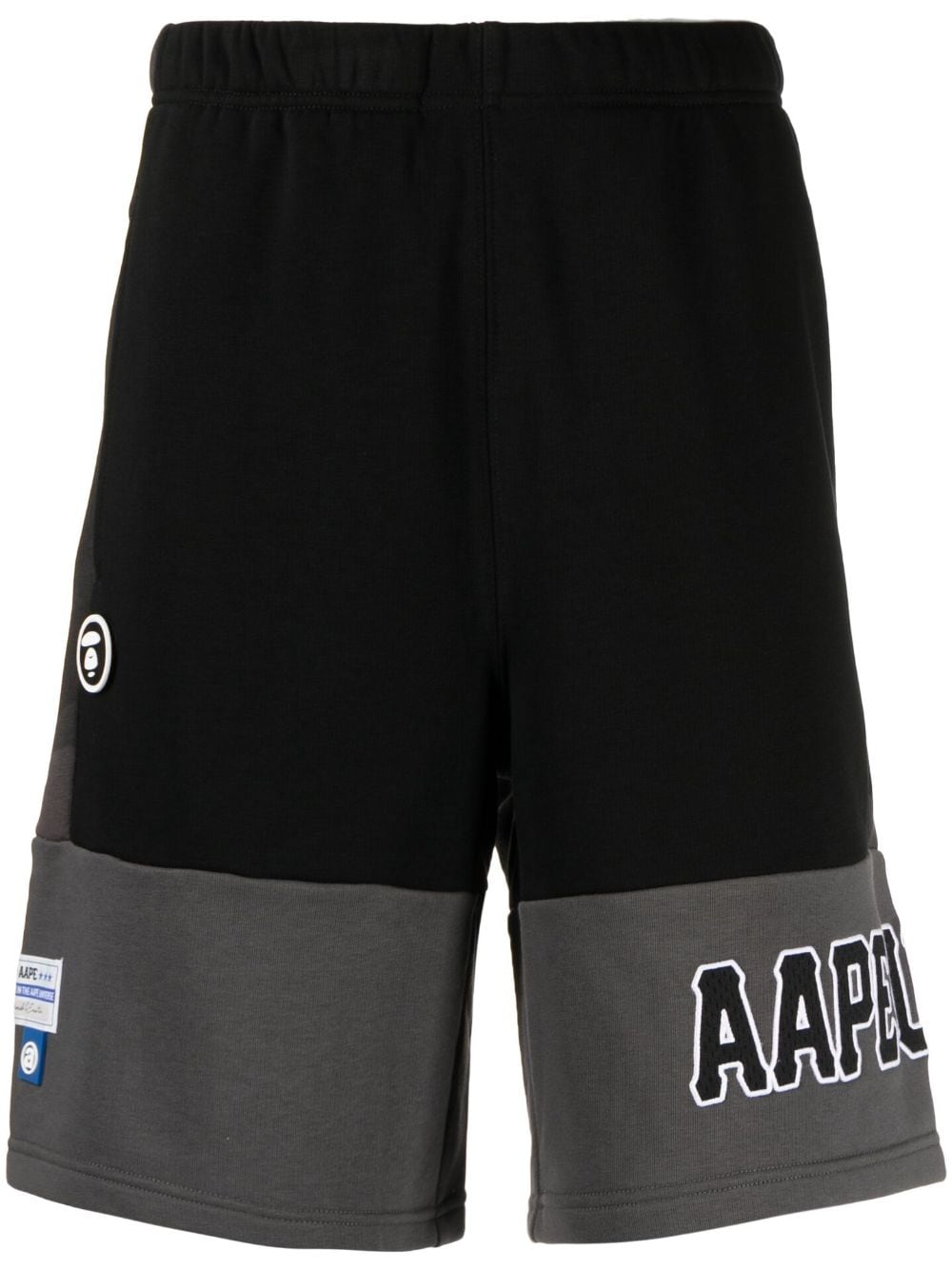 AAPE BY *A BATHING APE® logo-print camouflage-print track shorts - Grey von AAPE BY *A BATHING APE®