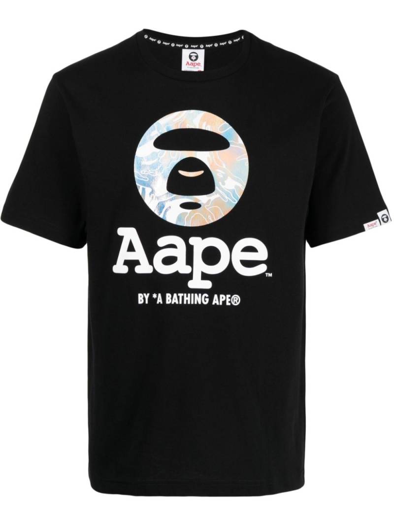 AAPE BY *A BATHING APE® logo-print cotton T-shirt - Black von AAPE BY *A BATHING APE®