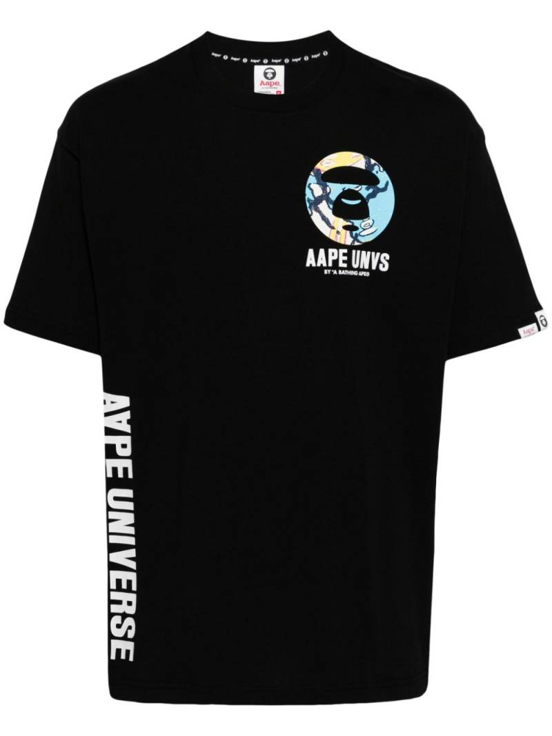 AAPE BY *A BATHING APE® logo-print cotton T-shirt - Black von AAPE BY *A BATHING APE®