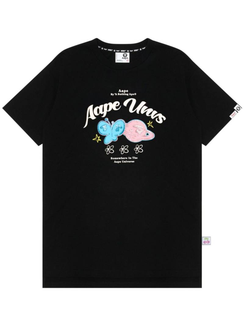 AAPE BY *A BATHING APE® logo-print cotton T-shirt - Black von AAPE BY *A BATHING APE®