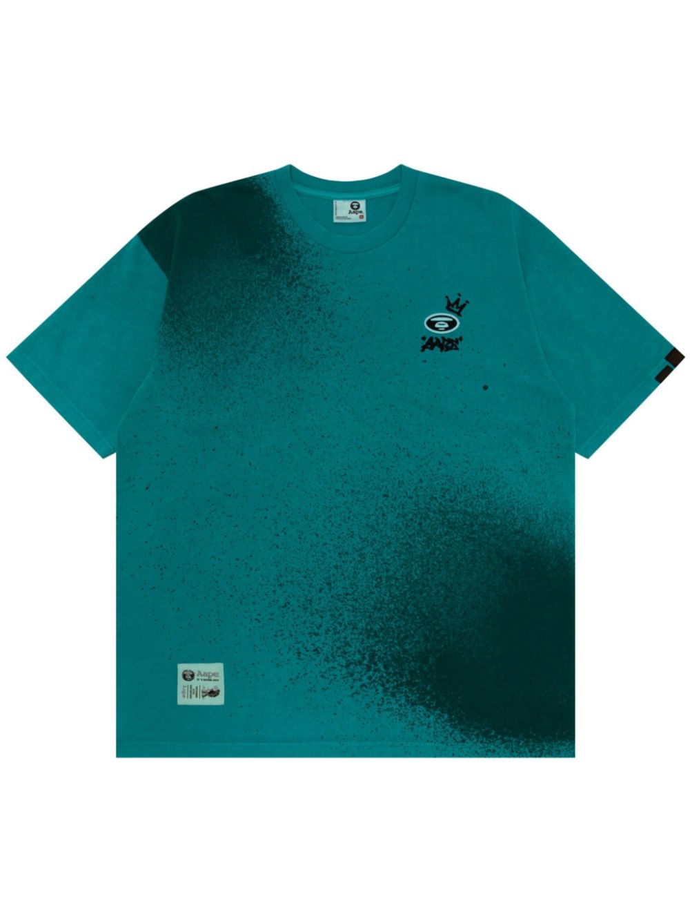 AAPE BY *A BATHING APE® logo-print cotton T-shirt - Blue von AAPE BY *A BATHING APE®